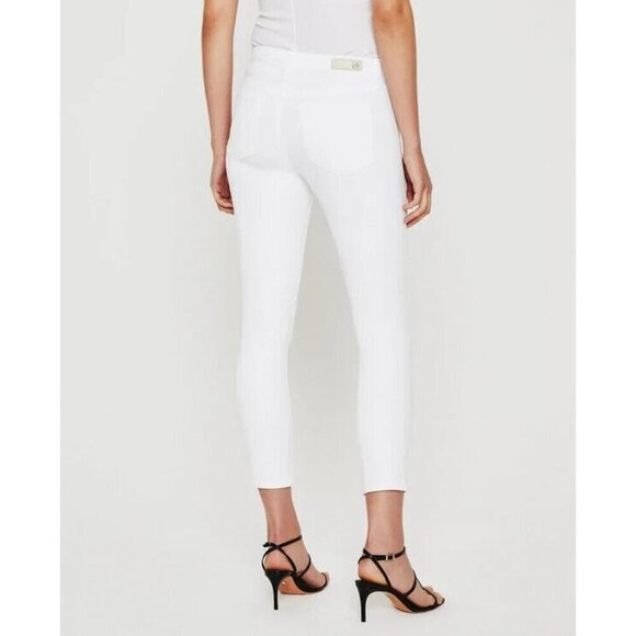AG Adriano Goldschmied Women's Size US28 White Prima Crop Cigarette Leg Jeans - Picture 5 of 13